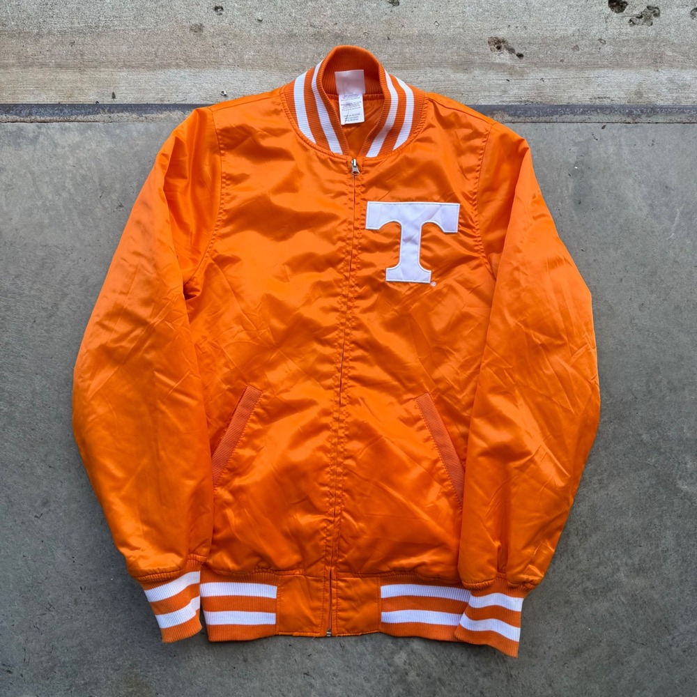 Vintage Tennessee Volunteers Orange Nylon Varsity Bomber Jacket Mens L